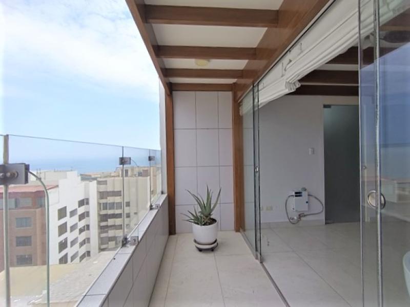 Pent-house Dúplex en Alquiler Amoblado de Lujo Vista Lateral al Mar $2,500 A.O. 260 mt.