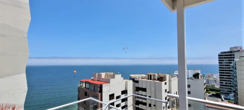 Pent-house Dúplex en Alquiler Amoblado de Lujo Vista Lateral al Mar $2,400 A.O. 260 mt.